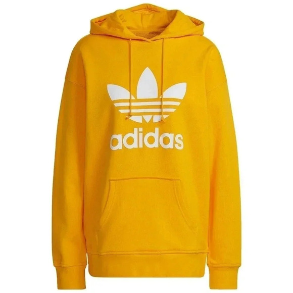 Adidas Men's Adicolor Classics Trefoil Hoodie Collegiate Gold - Picture 2 of 3